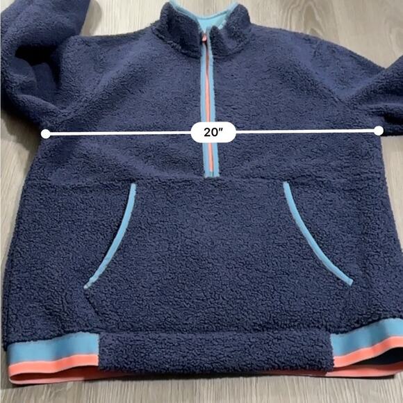 Under Armour Navy Blue Half Zip Long Sleeve Pullover Fleece Jacket Size M - Picture 7 of 8